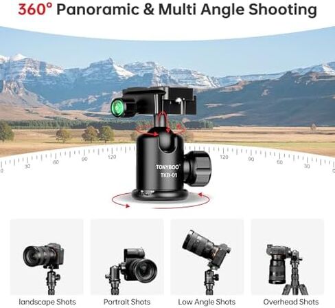 TONYBOO Shooting Tripod for Rifle with Gun Clamp, Heavy Duty Hunting Tripod with 360° Ball Head, Adjustable Rifle Saddle Mount for Shooting Sticks in Saudi Arabia