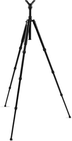 HUNTPAL 19"-65" Hunting Tripod Shooting Stick Gun Rifle Rest | Height Adjustment Center Column, Detachable Leg, Shotgun/Crossbow Compatible, Biopod Monopod in Kuwait