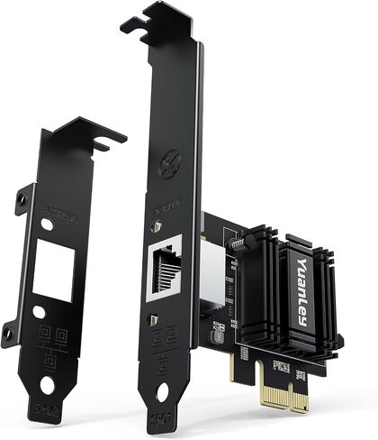2.5G Network Card, YuanLey 2.5Gb PCIe Ethernet Adapter with Realtek RTL8125B, PCI Express to RJ45 LAN Card, 2500Mbps NIC for Windows/Linux/macOS, Compatible X1/X4/X8/X16 Slot in Kuwait
