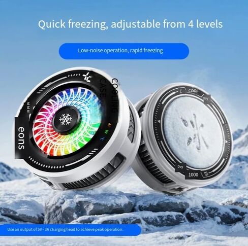 K3 AI Phone Cooler with Display, Magnetic Clip Semiconductor Cooling Fan in Kuwait