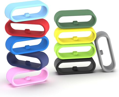 Watch Band Keeper Loops Compatible with Garmin, 20mm Silicone Strap Rings | for Garmin Vivoactive 3/5/6, Forerunner 45/55/245/645, Venu Sq/Sq2 Fenix 5S/6S Series keeper loops replace loose strap rings in Saudi Arabia