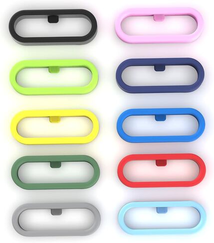 Watch Band Keeper Loops Compatible with Garmin, 20mm Silicone Strap Rings | for Garmin Vivoactive 3/5/6, Forerunner 45/55/245/645, Venu Sq/Sq2 Fenix 5S/6S Series keeper loops replace loose strap rings in Saudi Arabia