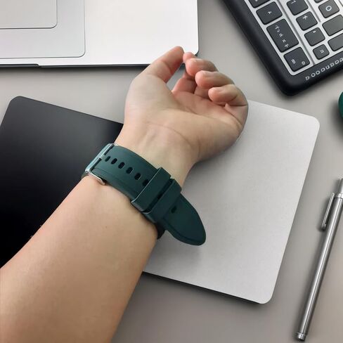 Watch Band Keeper Loops Compatible with Garmin, 20mm Silicone Strap Rings | for Garmin Vivoactive 3/5/6, Forerunner 45/55/245/645, Venu Sq/Sq2 Fenix 5S/6S Series keeper loops replace loose strap rings in Saudi Arabia