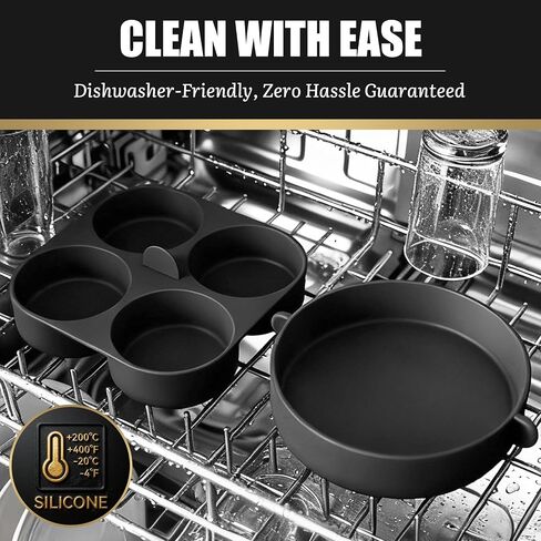 FineMade Silicone Egg Bite Molds for Instant Pot and Sous Vide Egg Bite Maker, 2 Pcs of 4 Inch Large Molds, 2 Pcs of 4-in-1 Mini Molds, Ideal for Breakfast Sandiwches, Healthy Snacks or Desserts in Saudi Arabia
