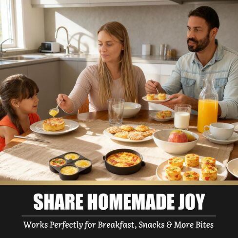 FineMade Silicone Egg Bite Molds for Instant Pot and Sous Vide Egg Bite Maker, 2 Pcs of 4 Inch Large Molds, 2 Pcs of 4-in-1 Mini Molds, Ideal for Breakfast Sandiwches, Healthy Snacks or Desserts in Saudi Arabia
