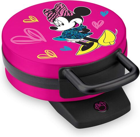 Disney Minnie Mouse Waffle Maker by Select Brands - Nonstick Waffle Iron for Fun Minnie-Shaped Waffles - Disney Kitchen Gift - 800 Watts | Nonstick Waffle Iron for Fun Minnie-Shaped Waffles, 800 Watts, Great Disney Kitchen Gift for Breakfast in Saudi Arabia