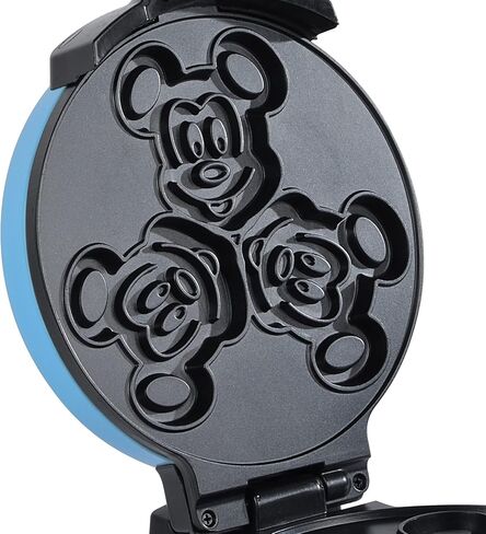 Disney Mickey & Minnie Double Flip Waffle Maker by Select Brands, 6 Waffles | Rotating Nonstick Waffle Iron with Adjustable Browning Control, Makes 6 Fun Mickey & Minnie-Shaped Waffles in Saudi Arabia