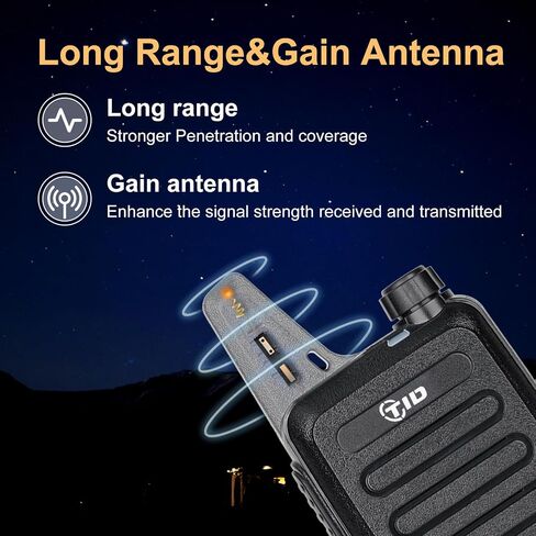TIDRADIO TD-M8s 2 Way Radio Walkie Talkies Rechargeable VOX License-Free Two Way Radio with Earpiece Walkie Talkies for Adults School Church Restaurant Business Office (10 Pack) in Saudi Arabia
