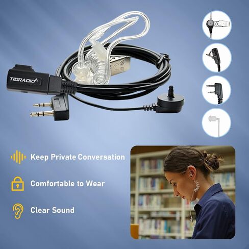 TIDRADIO TD-M8s 2 Way Radio Walkie Talkies Rechargeable VOX License-Free Two Way Radio with Earpiece Walkie Talkies for Adults School Church Restaurant Business Office (10 Pack) in Saudi Arabia