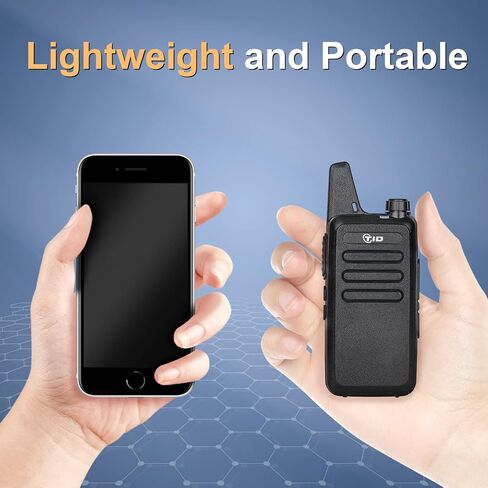 TIDRADIO TD-M8s 2 Way Radio Walkie Talkies Rechargeable VOX License-Free Two Way Radio with Earpiece Walkie Talkies for Adults School Church Restaurant Business Office (10 Pack) in Saudi Arabia