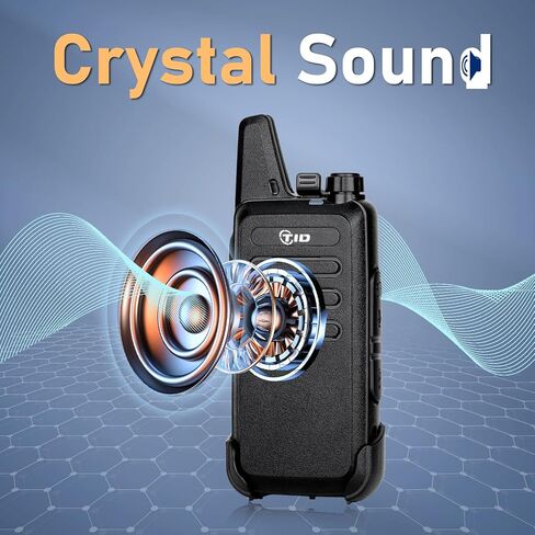 TIDRADIO TD-M8s 2 Way Radio Walkie Talkies Rechargeable VOX License-Free Two Way Radio with Earpiece Walkie Talkies for Adults School Church Restaurant Business Office (10 Pack) in Saudi Arabia