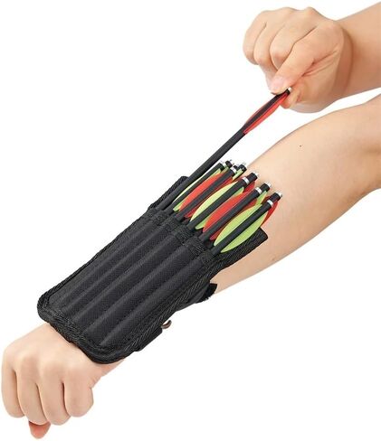 12 Pieces Hole Black Nylon Arrow Quiver Bolts Holder for 6.5inch Bolts Portable Crossbow Bag Double Layer can Hold 12 Units (excluding Arrows) in Saudi Arabia