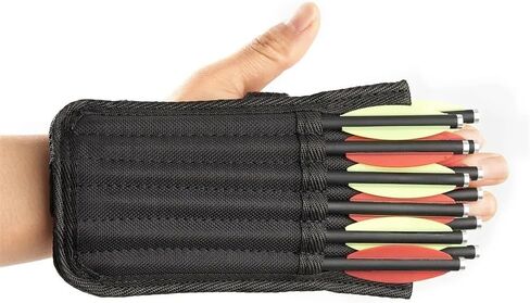 12 Pieces Hole Black Nylon Arrow Quiver Bolts Holder for 6.5inch Bolts Portable Crossbow Bag Double Layer can Hold 12 Units (excluding Arrows) in Saudi Arabia