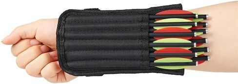 12 Pieces Hole Black Nylon Arrow Quiver Bolts Holder for 6.5inch Bolts Portable Crossbow Bag Double Layer can Hold 12 Units (excluding Arrows) in Saudi Arabia