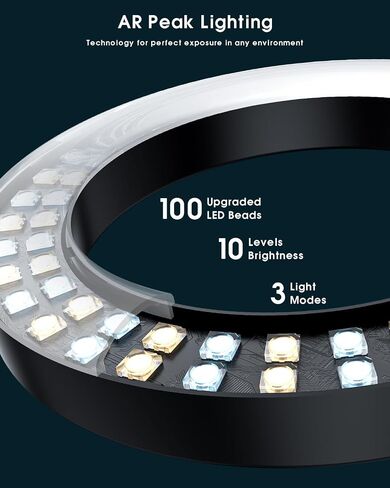Ring Light for Computer Video Conference - Webcam Light for Monitor Clip On Remote Working Distance Learning Zoom Call Self Broadcasting and Live Streaming Influencer Light Laptop Video Conferencing in Saudi Arabia