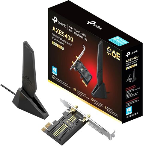 TP-Link WiFi 6 PCIe WiFi Card for PC, AX3000 Dual Band with Magnetized Base | Up to 2400Mbps, Bluetooth 5.3, 802.11 AX Wireless Adapter, MU-MIMO, Low Latency, Support Win11,10 (64bit) - Archer TX3000E in Saudi Arabia