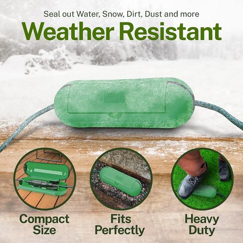 Outdoor Extension Cord Cover, Green | Keep Electrical Plugs Dry and Intact, Plug Wire Protector for Cables, Protect Connections in Saudi Arabia