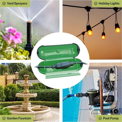 Outdoor Extension Cord Cover, Green | Keep Electrical Plugs Dry and Intact, Plug Wire Protector for Cables, Protect Connections in Saudi Arabia