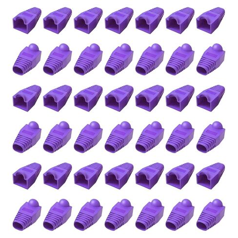 50Pcs RJ45 Strain Relief Boots, 8mm RJ45 Boots, PVC Soft Plastic CAT 6 Ethernet Boots, Purple RJ45 Cable Connector Boots Compatible with CAT5, CAT5E, CAT6, CAT6E RJ45 Cable Cap in Saudi Arabia