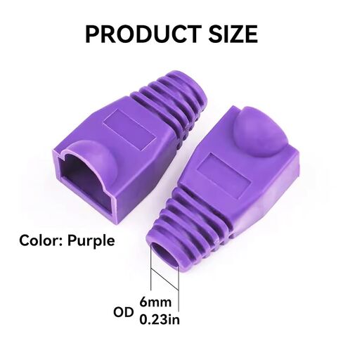50Pcs RJ45 Strain Relief Boots, 8mm RJ45 Boots, PVC Soft Plastic CAT 6 Ethernet Boots, Purple RJ45 Cable Connector Boots Compatible with CAT5, CAT5E, CAT6, CAT6E RJ45 Cable Cap in Saudi Arabia