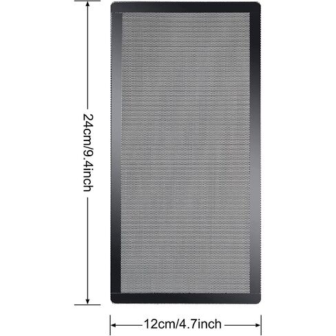Magnetic PC Case Dust Mesh Filter, 240 x 120mm Fan Cooling Cover, 4 Pack | Black dustproof computer fan grills for gaming PC chassis, liquid cooling radiators, and power supplies; washable PVC. in Saudi Arabia