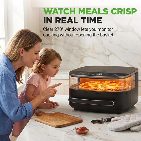 NutriChef 6 Quart Extra Large Air Fryer with 11-in-1 Cooking Presets | Extra-Large Basket Fits Up to 12" Pizza | Adjustable Temperature 450F & Timer Range | Dual Heat Source Technology | Grey in Saudi Arabia