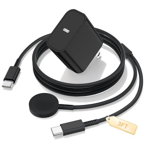 2in1 Charger for Samsung Galaxy Watch Ultra/8/7/6/5/4/3/ Active 2/Classic | Smart Watch Magnetic Cable Cord 6FT for Samsung Galaxy Watch Ultra/8/7/6/5/4/3/ Active 2/Classic/Pro/FE &35W Fast Charger in Saudi Arabia