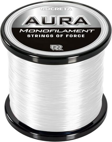 Aura Monofilament Fishing Line - Pro Power & High Knot Strength - Abrasion Resistant - Long Smooth Cast - Colored Mono Nylon Line for Freshwater & Saltwater - 6lb to 100lb Test in Saudi Arabia