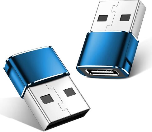 USB to USB C Adapter,Type C Female to A Male OTG Charger Converter for PlayStation 4,Apple Watch Ultra 8 9,iPhone 16 15 14 13 Pro Max,Samsung S24 S23,AirPods,iPad,Xbox One-Blue in Saudi Arabia
