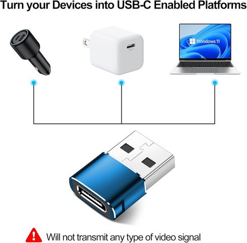 USB to USB C Adapter,Type C Female to A Male OTG Charger Converter for PlayStation 4,Apple Watch Ultra 8 9,iPhone 16 15 14 13 Pro Max,Samsung S24 S23,AirPods,iPad,Xbox One-Blue in Saudi Arabia