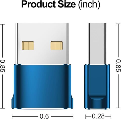 USB to USB C Adapter,Type C Female to A Male OTG Charger Converter for PlayStation 4,Apple Watch Ultra 8 9,iPhone 16 15 14 13 Pro Max,Samsung S24 S23,AirPods,iPad,Xbox One-Blue in Saudi Arabia