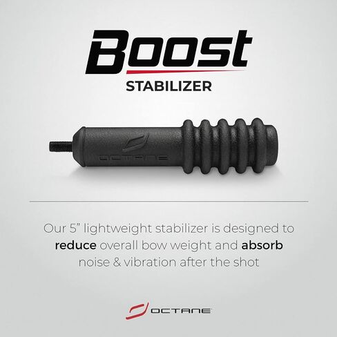 Octane Boost 5in Durable Weatherproof Lightweight Effective Versatile Easily Attached Hunting Archery Stabilizer with Rubber Coating in Saudi Arabia