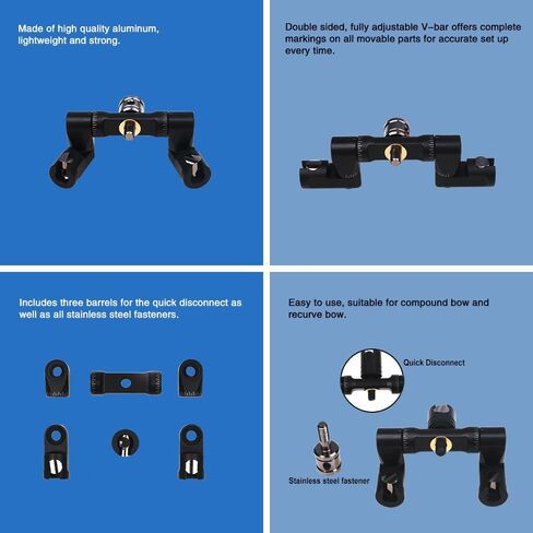 Archery Bow Stabilizer Double Side Adjustable V-Bar Mount Quick Disconnect for Recurve Bow and Compound Bow in Saudi Arabia