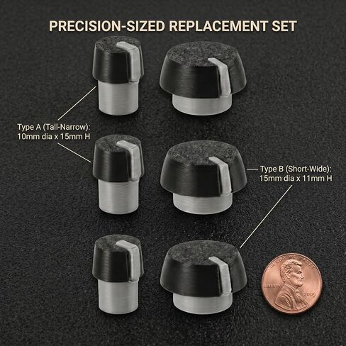 6-Pack Replacement Button Set Compatible with Bose S1 Pro Speaker, Eco-Friendly Material Volume Control Caps Repair Kit (3 Large & 3 Small) - Black/White in Saudi Arabia