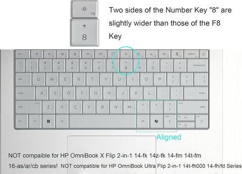 Keyboard Skin Compatible for 2026 HP OmniBook X Flip 14/14t-ka 14/14z-kc 14/14t-kb Series & OmniBook Ultra AI 14-kd/kg 14t-kd000 Series (NOT for 14/14z-fk 14/14t-fm 16/16z-ar 16/16t-cb Series) (Clear) in Saudi Arabia