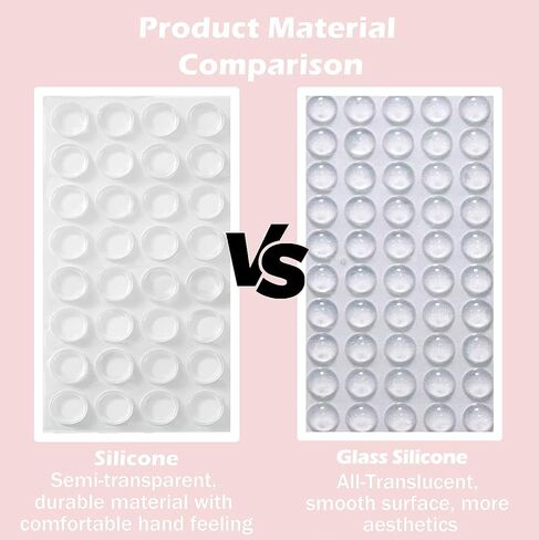 100 Pcs Glass Silicone Nail Art Typing Stickers, Clear Glass Long Nail Keyboard Cover, Reusable Adhesive Protective Nail Stickers for Laptop, PC, Desktop in Saudi Arabia
