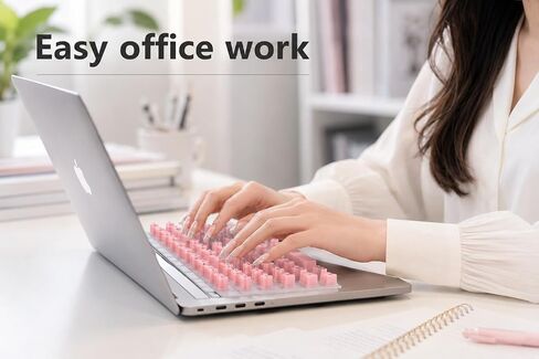 Pink Silicone Keyboard Cover for Long Nails, Raised Keys for Acrylic Nails - Thin Laptop Keyboard Cover Skin, Dustproof & Washable, Compatible with MacBook Neo/Air/Pro 13" 14" 16" (2020-2026) in Saudi Arabia