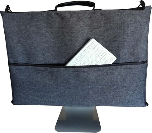 Travel Carrying Bag for Apple 21.5" iMac Desktop Computer, Protective Storage Case Monitor Dust Cover with Rubber Handle-Dark Gray in Kuwait