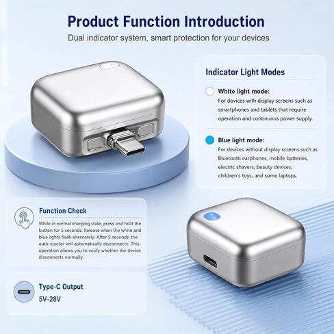 Auto Stop Charging Adapter – USB-C Fast Charger with Power Separator | Smart Physical Disconnect Charger for Battery Protection, Compatible with iPhone 17/16/15 Pro Max, Laptops, Tablets in Saudi Arabia