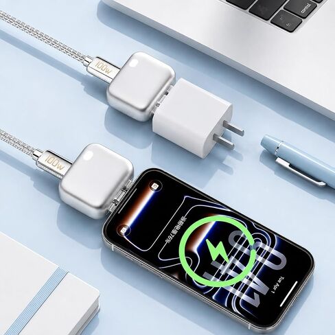 Auto Stop Charging Adapter – USB-C Fast Charger with Power Separator | Smart Physical Disconnect Charger for Battery Protection, Compatible with iPhone 17/16/15 Pro Max, Laptops, Tablets in Saudi Arabia