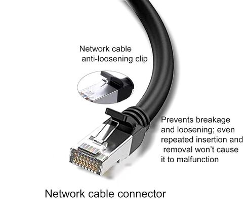 1 to 2 Port RJ45 Ethernet Splitter E-thernet Splitter Cable, 1 Male 2 Female LAN Adapter Cable Compatible Cat5,Cat5e,Cat8,Cat6,Cat7（1FT/30cm） in Saudi Arabia