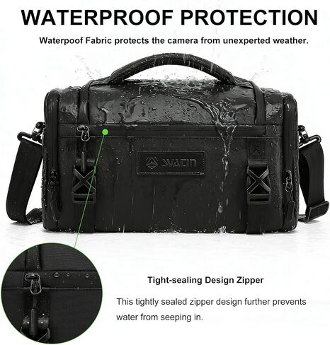 Small Camera Shoulder Bag,Waterproof Top-Opening Camera Crossbody Case,Digital DSLR/SLR Mirrorless Padded Cameras Lens Accessories Storage Pouch with Tripod Holder for Canon/Nikon/Sony in Saudi Arabia