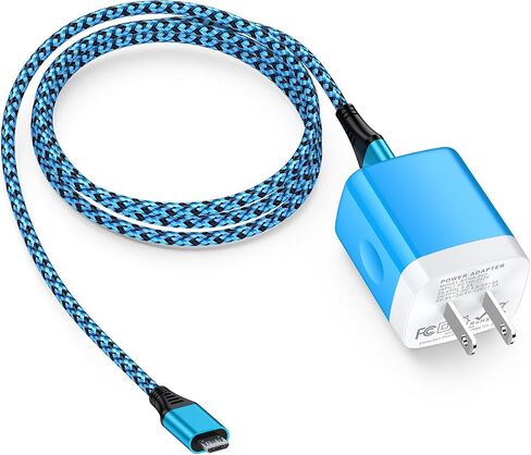 5V 3A Fast Wall Charger 3ft Micro USB Charging Cable for Samsung Galaxy Tab A 8.0" 7.0" 9.7" 10.1",E,S,S2,3,4,Tab 3 4, SM-T280 350 580 Galaxy J7 J8 J3 J2 Prime S7/S6/Edge Android Tablet Charging Cord in Kuwait