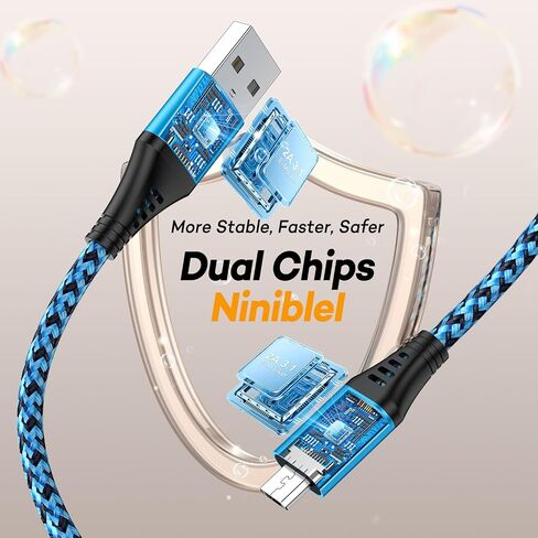 5V 3A Fast Wall Charger 3ft Micro USB Charging Cable for Samsung Galaxy Tab A 8.0" 7.0" 9.7" 10.1",E,S,S2,3,4,Tab 3 4, SM-T280 350 580 Galaxy J7 J8 J3 J2 Prime S7/S6/Edge Android Tablet Charging Cord in Kuwait