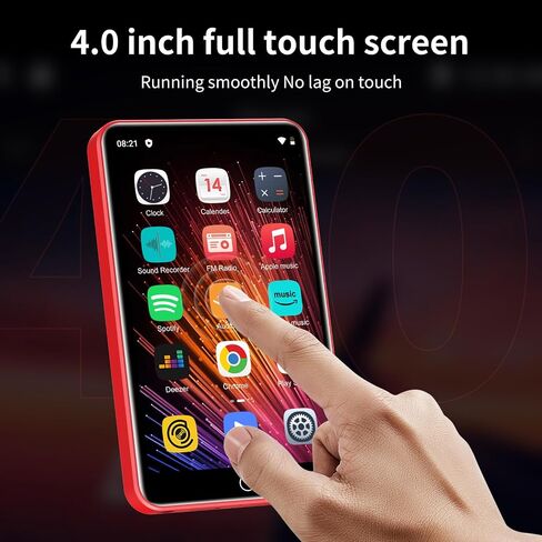 80GB MP3 Player with Bluetooth and WiFi, ZAQE Android OS, 4" Touch Screen Spotify Music&Video Player, Built-in Speaker, FM Radio, MP4 Player for Kids in Saudi Arabia