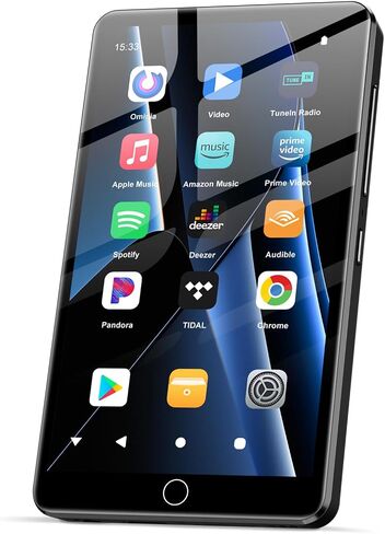 Android 13 MP3 Player with Bluetooth and WiFi, MP3 MP4 Players with 4" Touchscreen and Speaker, Spotify Music Players with Audible, Parental Controls, Amazon Music, Play Store (16GB, Black) in Saudi Arabia