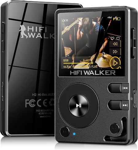 HIFI WALKER H2 Hi-Res MP3 Player Bundle with Protective Leather Case & EVA Travel Case in Kuwait