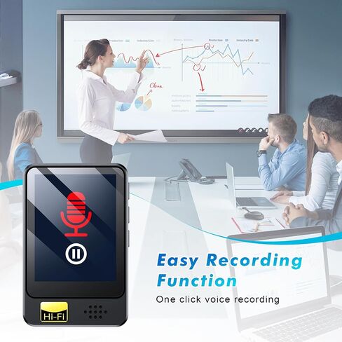 Fohil 64 GB MP3 Player with Bluetooth 5.2, HiFi Sound Quality MP3 Player | 128GB TF Card Expansion, FM Radio and E-Book Reader, Built-In Speaker; Best Gift for Music Lovers in Saudi Arabia