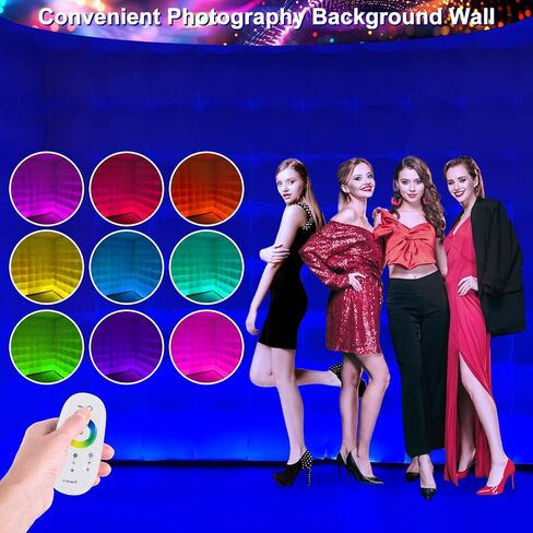 SAYOK Inflatable Photo Booth Enclosure(External Black & Internal White, 11.5x9.2x8.2ft) Camera Shaped Inflatable Cube Tent with Blower, Photo Booth Backdrop for Wedding, Event, Show(Logo not Include) in Saudi Arabia
