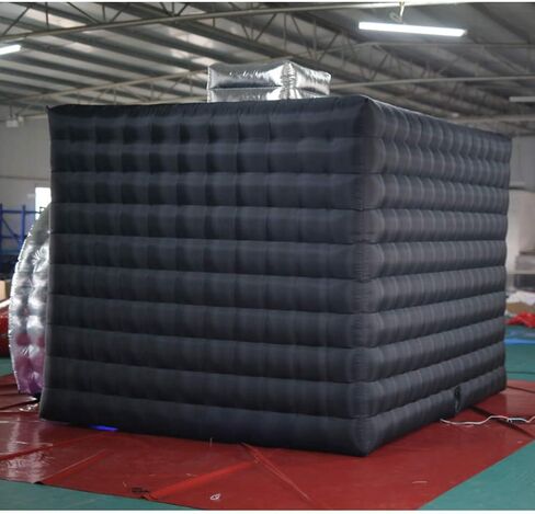 SAYOK Inflatable Photo Booth Enclosure(External Black & Internal White, 11.5x9.2x8.2ft) Camera Shaped Inflatable Cube Tent with Blower, Photo Booth Backdrop for Wedding, Event, Show(Logo not Include) in Saudi Arabia